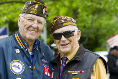 two veterans smiling